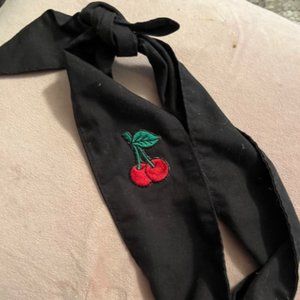 Goth Punk Rockabilly Hand Sewn Cherry design headband